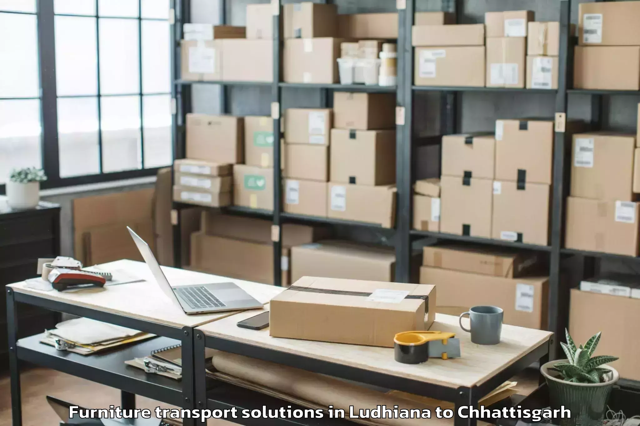 Efficient Ludhiana to Chirimiri Furniture Transport Solutions